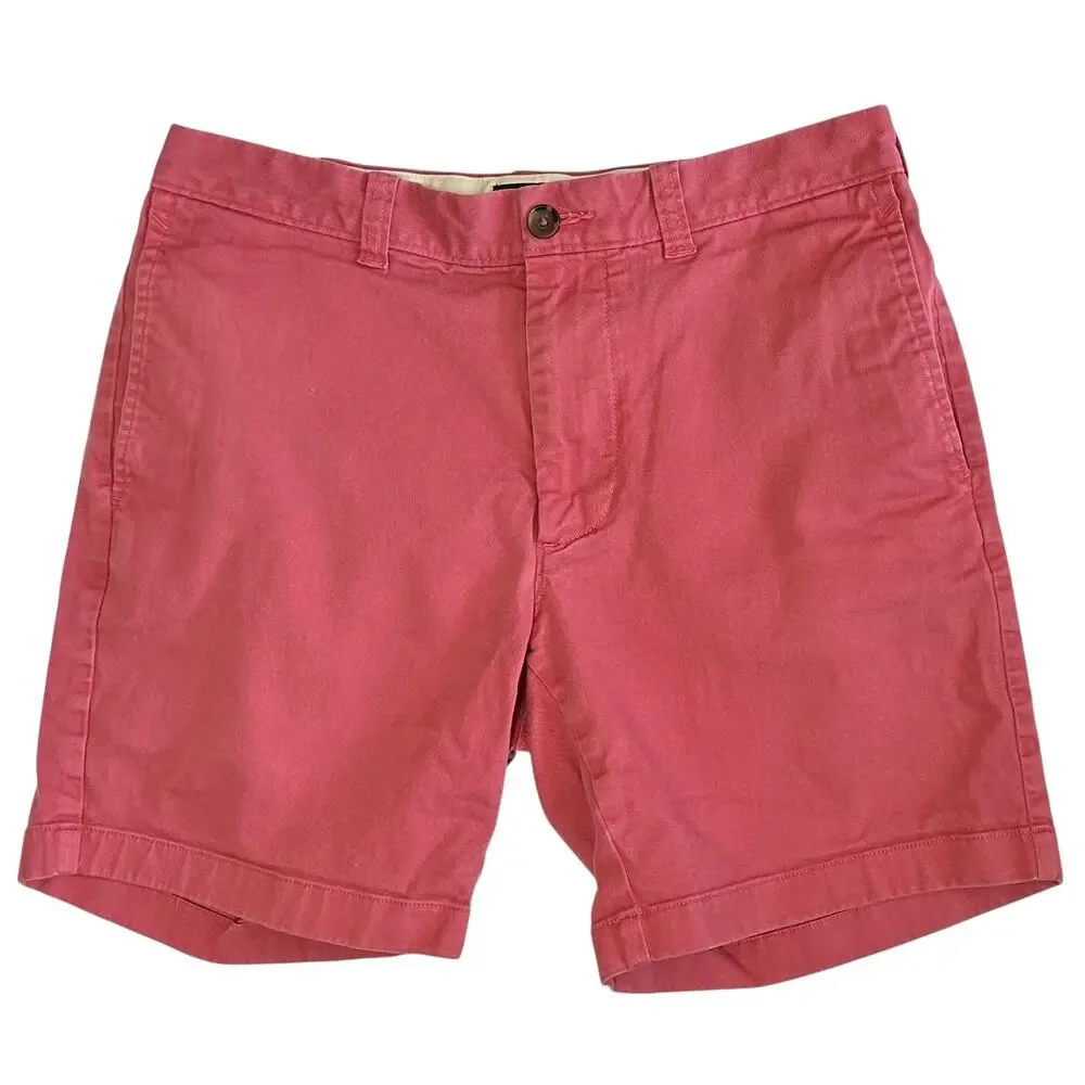 J. Crew 7" Flex Chino Short Red L0923 Size 30 - Picture 2 of 7